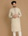 alt message - Manyavar Men Pista Thread Work Kurta Pajama image number 1